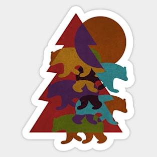 trees bear Sticker